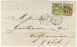 Càd T 17 LE HAVRE (74) / N° 69 + N° 72 Sur Lettre Pour Valparaiso, Au Recto Cachet VALPARAISO / 10c / MULTADA. 1877. - T - Postal Rates