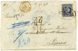 Cachet BOGOTA / Colombie 20c Sur Lettre Insuffisamment Affranchie Pour Paris. Au Recto, Càd SAVANILLA Et Taxe 32 (taxe C - Postal Rates