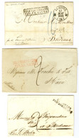 Lot De 3 Lettres De Guadeloupe Avec Marques D'entrées Maritimes. - TB. - Maritime Post