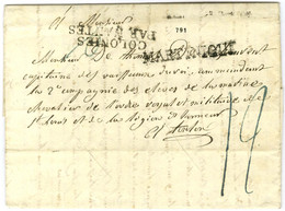 Lettre Purifiée Avec Très Bon Texte Daté De La Martinique Le 7 Juillet 1827 Pour Toulon. Au Recto, MARTINIQUE Et Marque  - Maritime Post