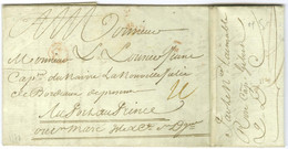 Lettre Avec Texte Daté De Bordeaux Le 12 Avril 1773 Remise à La Petite Poste Pour Le Capitaine Du Navire La Nouvelle Jul - Maritime Post