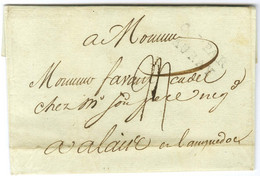 Lettre Sans Texte Datée Du Cap Français Le 15 Octobre 1781 Pour Alaire En Languedoc. Au Recto, Marque D'entrée COL. PAR  - Maritime Post