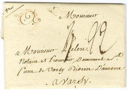 Lettre Avec Texte Daté De Petit Goave Le 10 Août 1784 Pour Varsy Dieucèse D'Auxerre. Au Recto, Marque D'entrée Rouge Orn - Maritime Post