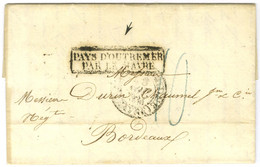 Lettre Avec Texte Daté Caye Ile Saint Domingue Le 25 Septembre 1835 Pour Bordeaux. Au Recto, Marque D'entrée Encadrée PA - Maritime Post
