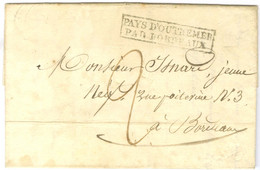 Lettre Avec Texte Daté De Saint Louis (Sénégal) Le 27 Mai 1829 Pour Bordeaux. Au Recto, Marque D'entrée Encadrée PAYS D' - Maritime Post