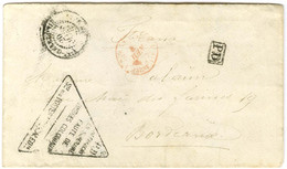 Càd Nlle CALEDONIE / NOUMEA + Triangle PD / AFFRANCHI / EN NUMERAIRE / FAUTE DE / TIMBRES COLONIAUX Sur Lettre Pour Bord - Maritime Post