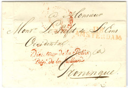 118 / AMSTERDAM Rouge + ' Directeur De La Police / Dép De La Hollande '. 1812. - TB. - 1792-1815 : Departamentos Conquistados