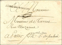 Lettre Avec Texte Daté à Alberlow Le 25 Août 1761 Pour Paris. Au Recto, ARM: DU. B: RHIN. (Lenain 7A17). Au Recto, Contr - Sellos De La Armada (antes De 1900)