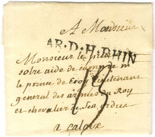 Lettre Sans Texte Pour Calaix. Au Recto, AR. D. H. RHIN (Lenain 7A33). - TB / SUP. - Army Postmarks (before 1900)