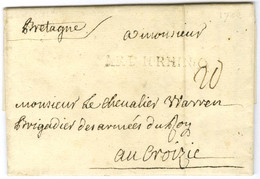 Lettre Avec Texte Daté Eselwege Le 3 Février 1762 Pour Le Croisic. Au Recto, AR. D. H. RHIN. O (Lenain 7A41). - TB. - R. - Army Postmarks (before 1900)