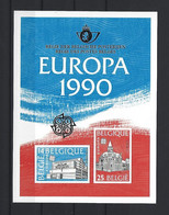 BELGIE - BELGIQUE Luxevelletje LX79  Europa 1990 - Deluxe Sheetlets [LX]