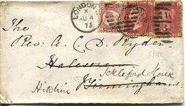 Great Britain - Scotland 1873 Cover London To Hitchin - 1d Red - Plate 150 & ½d Bantam - Plate 5 - Cartas & Documentos