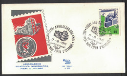 NB454   ITALIA 1971 - ABBIATEGRASSO (MI) - ASS. FILAT. NUM. FIERA D'OTTOBRE - Philatelic Exhibitions