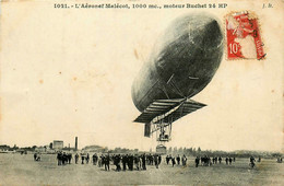 Aviation * Ballon Dirigeable Zeppelin Aéronef MALECOT Malécot * Moteur Buchet - Aeronaves