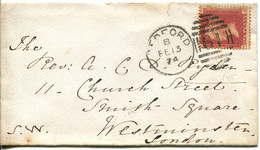 Great Britain - England 1874 Cover Bedford To London - 1d Red - Plate 145 - Briefe U. Dokumente