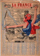 Calendrier Publicitaire 1939  Du Journal  LA FRANCE De BORDEAUX Et Du SUD OUEST ( Voir Descriptif Et Scans) - Groot Formaat: 1921-40