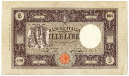 1000 LIRE BARBETTI GRANDE M TESTINA DECRETO 06/12/1924 BB - Regno D'Italia – Other