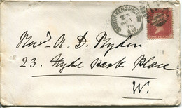 Great Britain - England 1876 Cover South Kensington To Hyde Park - 1d Red - Plate 181 - Lettres & Documents