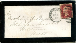 Great Britain - England 1878 Cover Tunbridge Wells To Hitchin - 1d Red - Plate 210 - Cartas & Documentos