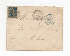 !!! SENEGAL, LETTRE DE 1890 POUR ST DENIS, CACHET CCE MILRE ST LOUIS + MARITIME - Sage