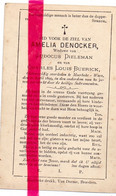 Devotie Devotion Doodsprentje Overlijden - Amelia Denocker Wed. Dieleman & Buerick - Moerbeke Waas 1899 - Avvisi Di Necrologio
