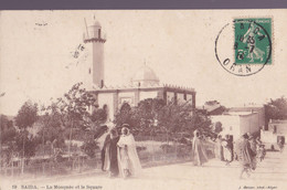 CPA - ALGÉRIE - SAIDA - LA MOSQUÉE ET LE SQUARE - Saïda