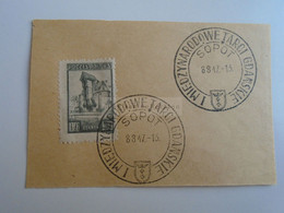 D189573  POLAND POLSKA 1947 1ST GDANSK INTERNATIONAL TRADE FAIR Commemorative Cancel - Other & Unclassified