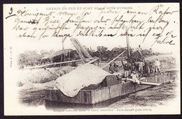 1905 Gelaufene AK Aus Der Elfenbeinküste, Saugbagger, Schiffstransport Nach Rheineck - Briefe U. Dokumente