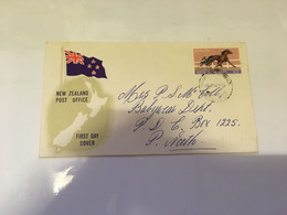 (2 H 14) FDC Letter Posted From New Zealand - 1970 - Cardigan Bay Horse Race - Briefe U. Dokumente