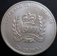 Turks & Caicos - 25 Crowns 1977 - 25° Del Regno Di Elisabetta II° - Giubileo D'argento - KM# 19 - Turks And Caicos Islands