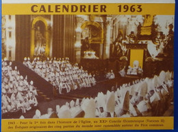 Petit Calendrier De Poche 1963 Oeuvre Pontificale De Saint Pierre Apôtre - Grand Format : 1961-70