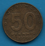 DDR RDA 50 PFENNIG 1950 A KM# 4 DEUTSCHE DEMOKRATISCHE  REPUBLIK - 50 Pfennig