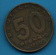 DDR RDA 50 PFENNIG 1950 A KM# 4 DEUTSCHE DEMOKRATISCHE  REPUBLIK - 50 Pfennig