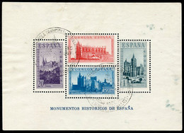 ESPAÑA SPAIN (1938) Monumentos Históricos De España - Sheet, Used - Blocs & Hojas