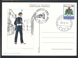 SAN MARINO 1979: CP Ill. Entier De 120L Avec CAD PJ (FDC) - Lettres & Documents