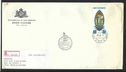 SAN MARINO 1977: LSC Rec. Pour Genève Affr. De 1000L - Lettres & Documents