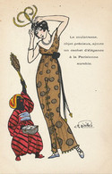 Charles Naillod Mort à Lectoure Art Nouveau  Femme Sexy Et Nain Noir Esclave Mulatresse Sexy Girl With Slave Black Dwarf - Naillod