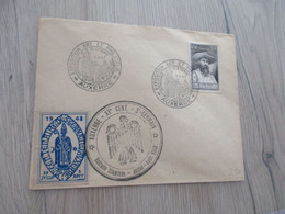 Lettre France Cachet Exposition Art Et Philatélie 1947 Auxerre Vignette 1948 Centenaire St Germain + Cachet Retraite - Altri & Non Classificati