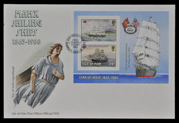 Isle Of Man 1988 - Mi-Nr. Block 10 - Schiffe / Ships - FDC - Man (Eiland)