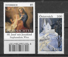 AUSTRIA ( OSTERREICH) 2021- TWO SPECIAL CHRISTMAS STAMPS- St, Stephens Cathedral Vienna And Church Of St. Margarethen - Neufs