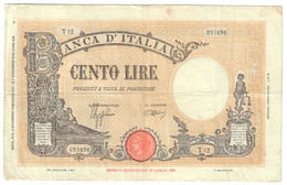 100 Lire Grande B Fascio 09 12 1942 Bel BB Naturale LOTTO 1108 - 100 Liras