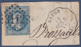 Napoléon III - Empire Français - 1868 -  20 C Bleu - Type II - Y&T N° 29 B - 1863-1870 Napoleon III Gelauwerd