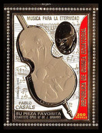 86176b/ Guinée équatoriale Guinea Mi N°154 ARPHILA 75 Pablo Casals OR Gold ** MNH Chile Chili Violon Music - Äquatorial-Guinea