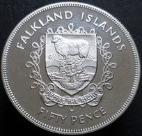 Falkland - 50 Crowns 1977 - Giubileo Del Regno Di Elisabetta II° - KM# 10a - Falkland Islands