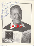 AUTOGRAFO -  Jack Klugman. AUTOGRAFO ORIGINALE - Autographes