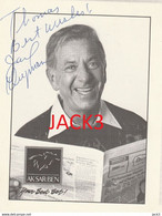 AUTOGRAFO -  Jack Klugman. AUTOGRAFO ORIGINALE - Autogramme