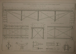 Plan De Ponts Armés à Tenseurs De La Société De Baltimore En Amérique. 1872. - Otros Planes