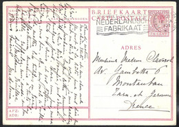 NEDERLAND Geïllustreerde Briefkaart G 240s-k Groningen Zuiderhaven Gelopen Naar Frankrijk - Postwaardestukken