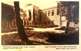 JUDAICA PALESTINE / ISRAEL RARE POSTCARD THE HEBREW UNIVERSITY JERUSALEM #32 HEFNER ַ& BERGER CRACOW 1935' - Palestine