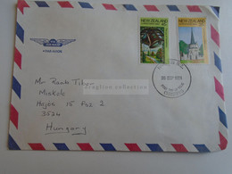 D189634  NEW ZEALAND -  Christmas 1984 FDC Cover  -cancel Hamilton 1984   Sent To Hungary - Briefe U. Dokumente